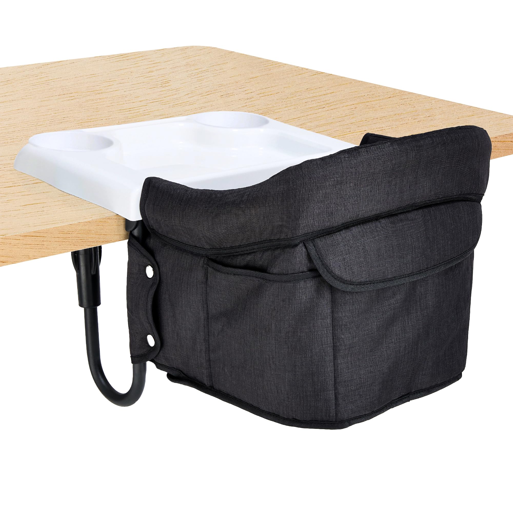Photo 1 of Portable Hook On High Chair with Tray for Babies & Toddlers, 6-36 Months, Collapsible Design, Fits Tables 0.8" to 3.5" Thick, Easy to Clean, with Travel Bag