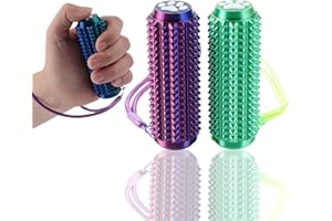 YONASO Little Ouchies Fidget Clicker (2 Pack) - Pain Stim Sensory Tool for ADHD Kids & Adults, Stress Relief Focus Keychain for Anxiety Autism, Portable Spiky Grippie Pocket Toy - Novelty Gifts for Friends