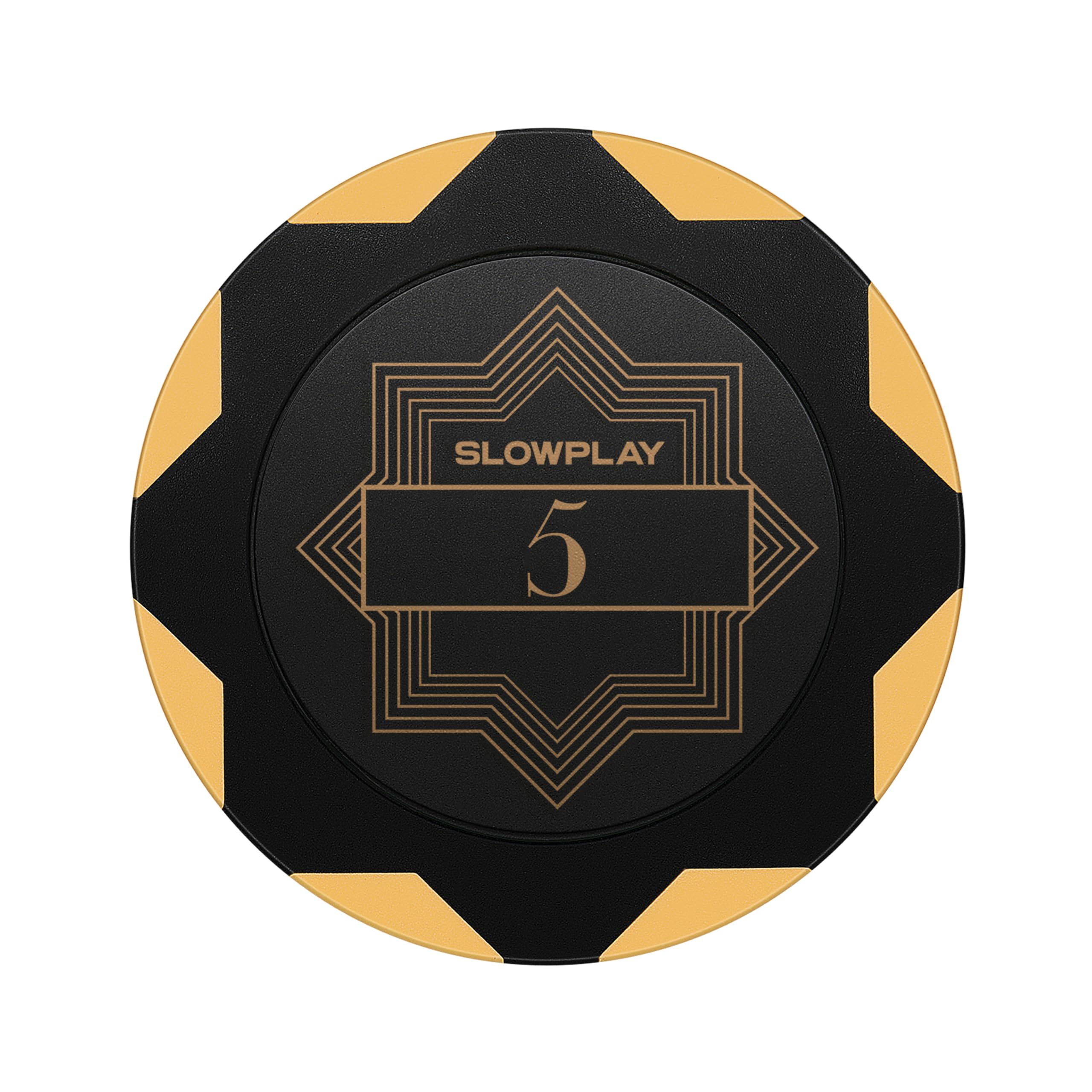 SLOWPLAY Nash Clay Poker Chips, 14 Grams Heavyweight Clay Composite, 40mm Large Chips in Bulk, Pack of 50 with Denomination of 5 — image 1