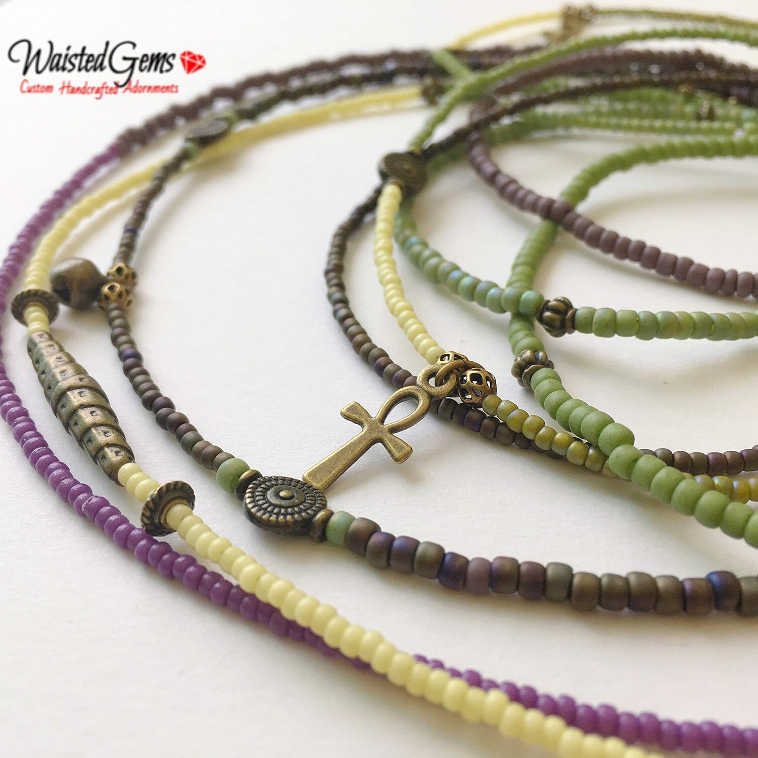 gold african waist beads