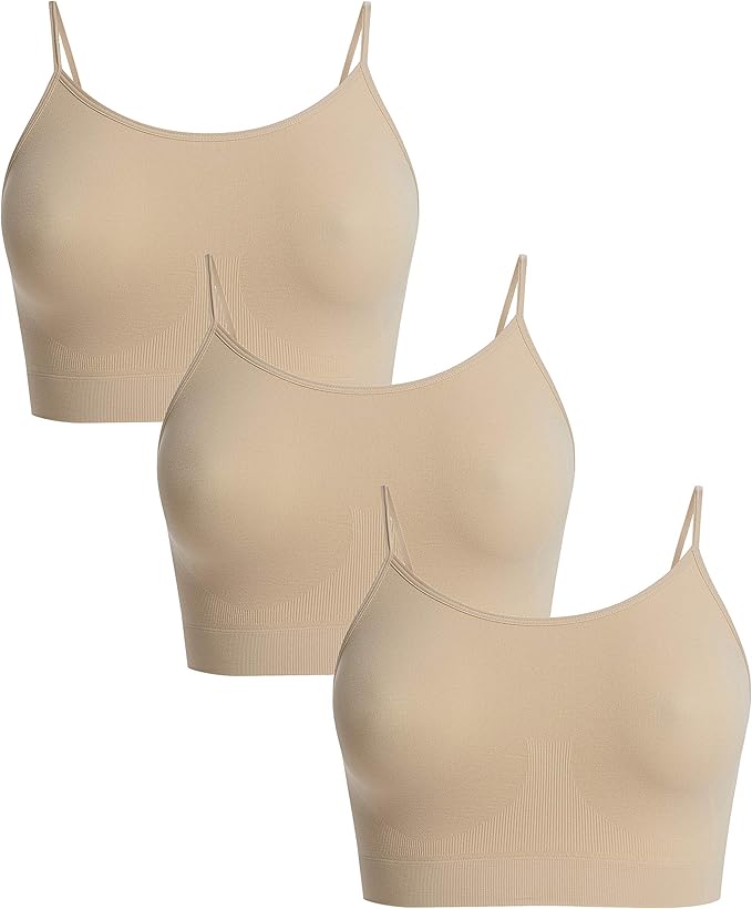 UnsichtBra Damen 3er Set Bustier Top BH ohne Bügel Mehrpack