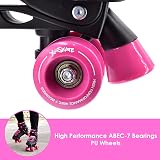 M.Y X-Skate Adjustable Pink Quad Roller Skates for Kids UK 12-2 view 4