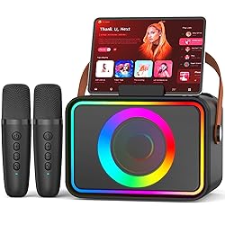 Karaoke Machine,Portable Bluetooth Speaker with 2