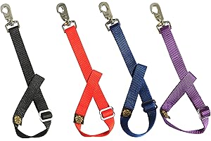 T TEKE Adjustable Heavy Duty Bucket Strap Hanger with Easy-on Hook (4 Pack), for Hay Nets, Buckets and Other Feeders