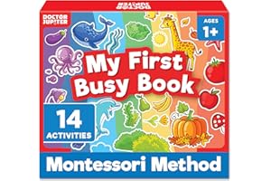 Doctor Jupiter My First Montessori Busy Book for Toddlers 1+ Year Olds | Preschool Learning Activities - Educational Travel Toys | Birthday Gift for Boys & Girls Ages 1,2,3