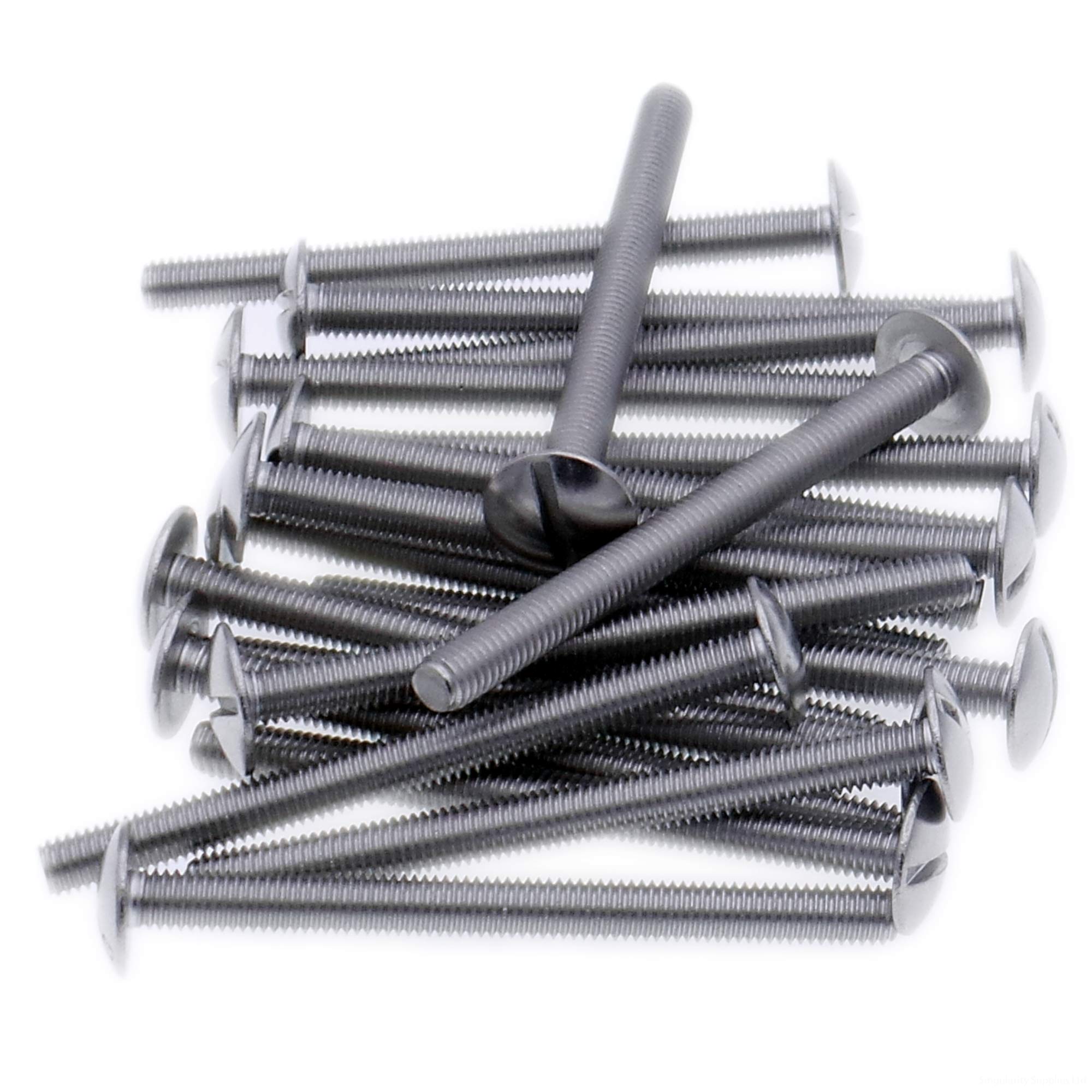 M4 (4mm x 8mm) Slot Mushroom Machine Screw (Bolt) - Stainless Steel (A2) (Pack of 20)