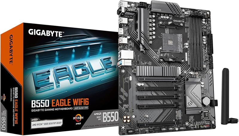 Gigabyte B550 Eagle WIFI6 Motherboard AMD Ryzen 5000 10+3+1 VRM PCIe M.2 LAN