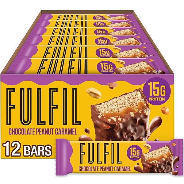 FULFIL PROTEIN SNACK BARS, CHOCOLATE PEANUT CARAMEL FLAVORED,...