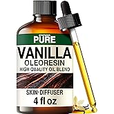 Kukka 100% Pure Vanilla Essential Oil for Skin, Diffuser, 4 Fl Oz | Vanilla Oleoresin, Long Lasting Scent for Diffuser, Aromatherapy, Perfume, Body and Massage Blends, Non-GMO