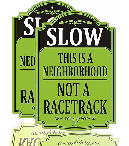 Amazon.com: Slow Down This is a Neighborhood Not Racetrack Sign. 8