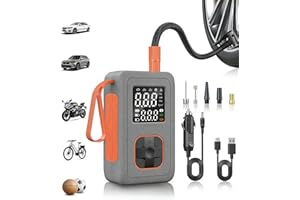 Hafuloky Tire Inflator Portable Air Compressor, 3X Faster Cordless Air Pump for Car Tires with LED Light, 150PSI Air Pump wit
