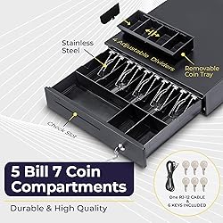 Volcora Cash Register Drawer for Point of Sale