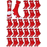 Tivi Tovo 12/24 Pairs Valentine's Day Football Socks for Men Women Crew Socks Football Sports Sock for Volleyball Sport