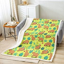 Capybaras Fuzzy Blanket Throw 50"x60" Cute Animals