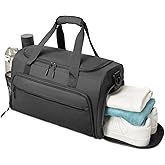 Gym Bag for Men Women, Small Fitness Workout Sports Bag with Wet Pocket & Shoes Compartment, Water Resistant Overnight Weekender Duffel Bag
