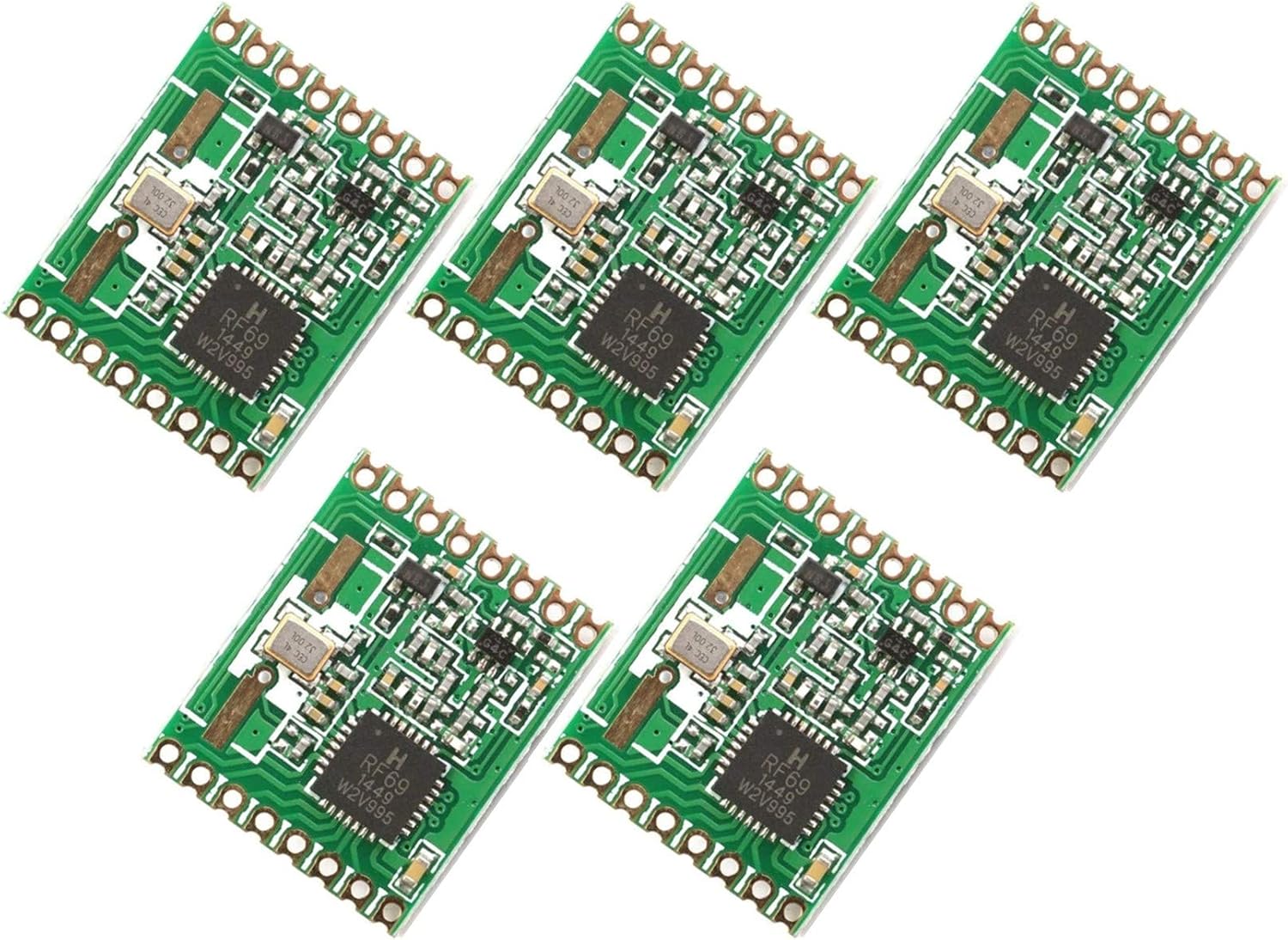 TECNOIOT 5pcs RFM69HW 433Mhz + RFM12B HopeRF Wireless Transceiver RFM69HW-433S2