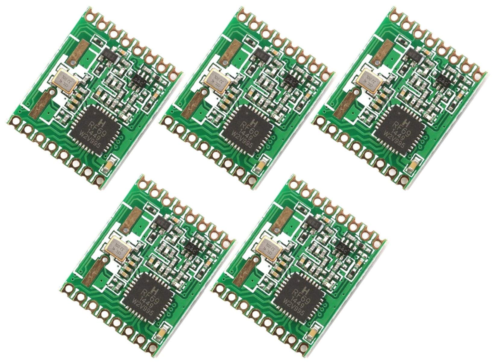 TECNOIOT 5pcs RFM69HW 433Mhz + RFM12B HopeRF Wireless Transceiver RFM69HW-433S2