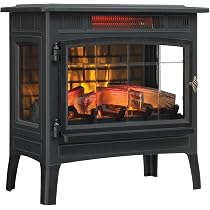 Amazon.com: Duraflame Electric Infrared Quartz Fireplace Stove with 3D  Flame Effect, Black : Home u0026 Kitchen