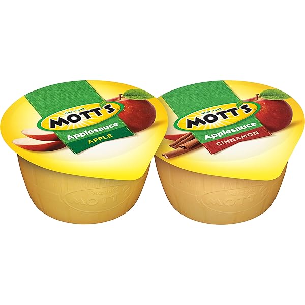 MOTT’S APPLE & CINNAMON VARIETY PACK APPLESAUCE, 4 OZ CUPS, 36 COUNT, NO ARTIFICIAL FLAVORS, GOOD SOURCE OF VITAMIN C, NUTRITIOUS OPTION FOR THE WHOLE FAMILY