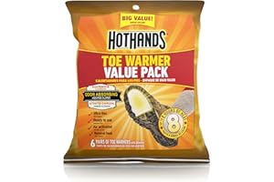 HotHands Toe Warmers - Long Lasting Safe Natural Odorless Air Activated Warmers - Up to 8 Hours of Heat - 6 Pair
