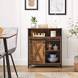 VASAGLE Storage Cabinet Sideboard with Sliding Barn Door LSC089B01 view 6