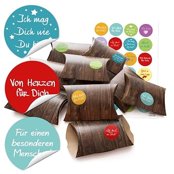 48 Kleine Papp Schachteln Geschenk Boxen Braun 145 X 105
