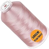New brothread - Single Huge Spool 5000M Each Polyester Embroidery Machine Thread 40WT for Commercial and Domestic Machines - Flesh Pink