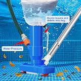 BLIKA Swimming Pool Vacuum Cleaner & Skimmer Net Set 63" Pole view 3