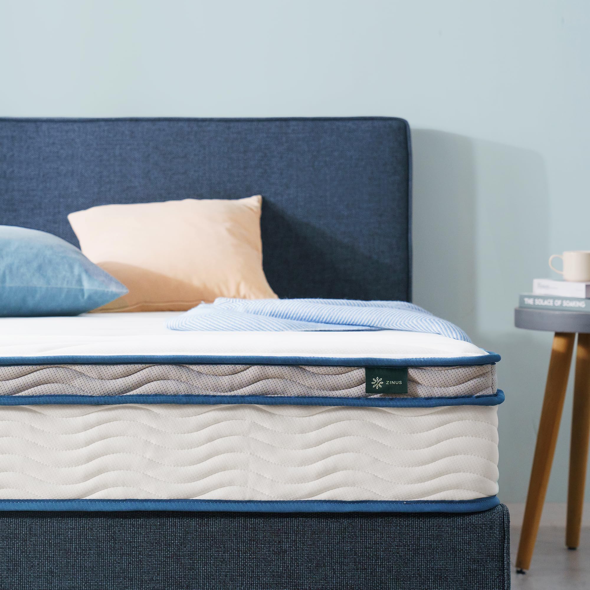 Photo 1 of ZINUS 6 Inch Spring Sensation Hybrid Mattress [New Version], Full, Fiberglass Free, Medium Firmness, Durable Support, Certified Safe Foams & Fabric, Mattress in A Box