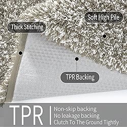 Yimobra Luxury Bathroom Rugs, Fluffy Bath Mats, Non