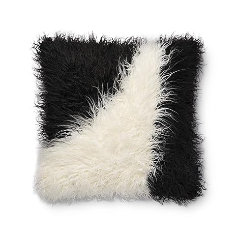 Buy Now House By Jonathan Adler Faux Mongolian Fur Pillow Black