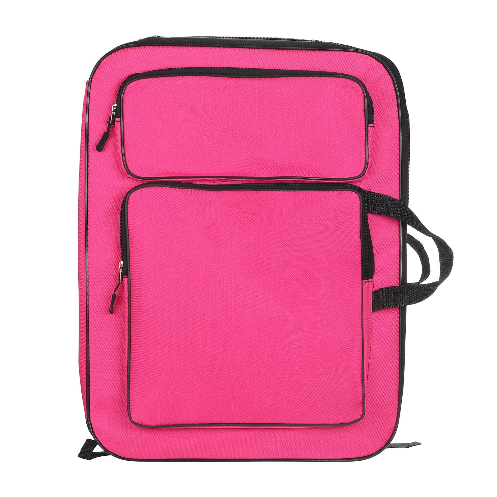 PATIKIL 14.2" x 19.3" Drawing Backpack, Drawing Handbag Storage Organizer Folder for Artist Drawing Art Portfolio, Rose Red