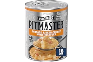 Progresso Pitmaster, Sausage and Beer Cheese with Potatoes, Canned Soup, 18 oz