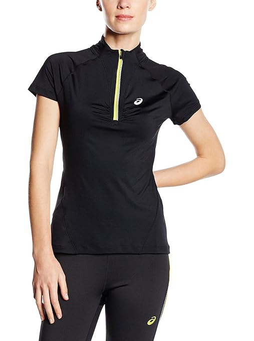 magliette asics nera donna