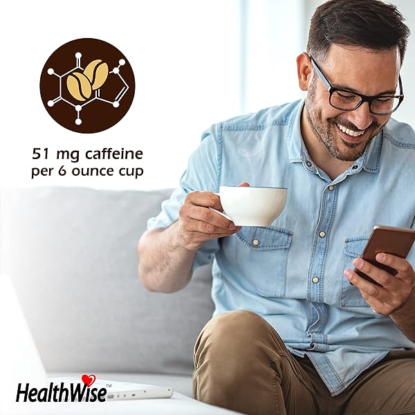 HEALTHWISE LOW ACID COFFEE K-CUPS – SOOTHE ACID REFLUX & HEARTBURN, GENTLE ON SENSITIVE STOMACHS, EASES DIGESTIVE DISCOMFORT – CLASSIC COLUMBIAN SUPREMO (UNFLAVORED) – 12 COUNT (PACK OF 1)