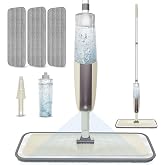 Spray Wet Mops for Floor Cleaning: Hardwood Floor Mop Refillable Reusable | 3 Washable Pads for Swiffer PowerMop, Commercial Dust Mop Lightweight, for Wood Vinyl Laminate Ceramic Tiles Multi-surface