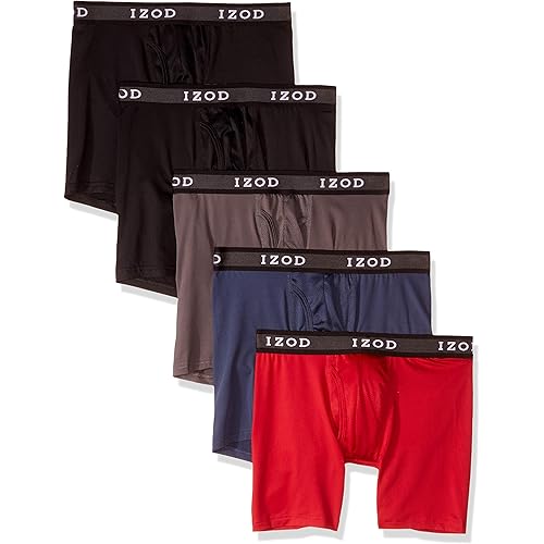 IZOD Men's 5 Pack Performance Boxer Brief