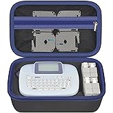 Case Compatible with Brother for P-Touch PTM95/ PT90/ PT45M Handy Label Maker, Storage Holder Carrying Organizer Bag for Label Tapes, AC Adapter, Charging Cables, Batteries, Black (Box Only)