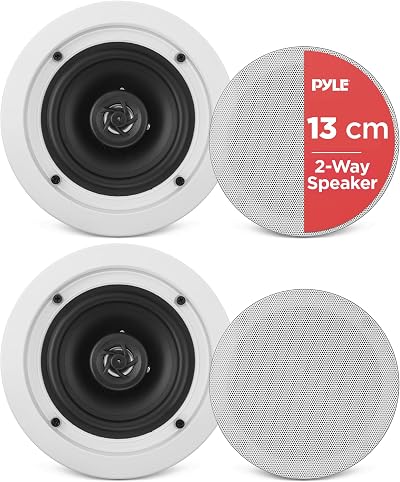 Pyle Ceiling Speakers 13.34cm Flush Mount 150W Pair 2-Way Indoor Outdoor