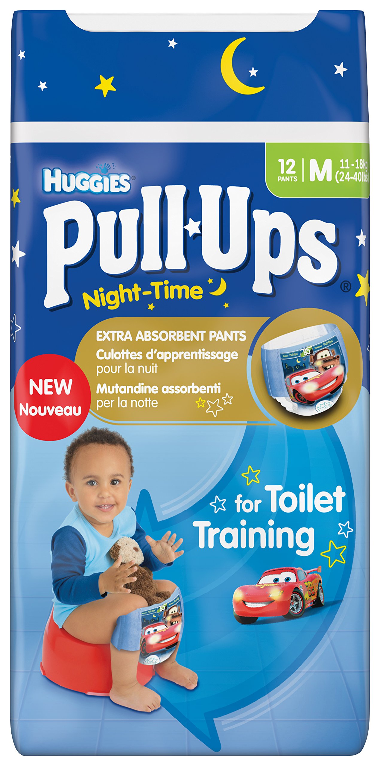 Huggies Pull Ups Nightime Potty Training Pants for Boys Medium (1118