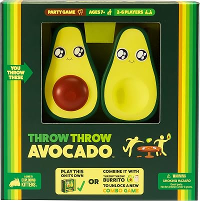 Exploding Kittens Throw Throw Avocado Game 2-6 Players 7+ 15 Min