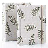 YONOVO 2 PACK Photo Album 4x6, Small Mini 4x6 Photo Album 100 Pocket Photo Book Small Mini Photo Book Picture Vertical Linen Cover Portable Easy to Classify (Khaki)
