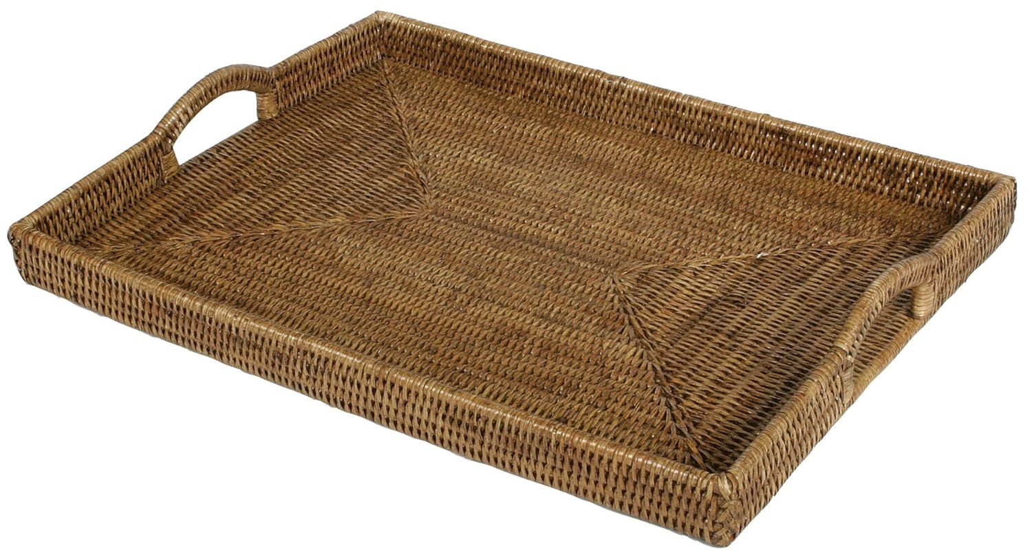 Buy Caspari Rattan Rectangular Tray Online at Low Prices in India