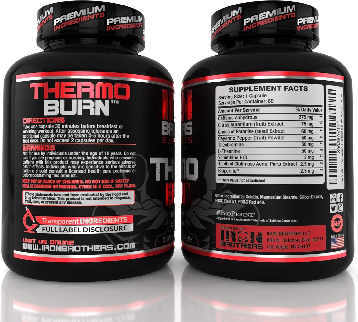 Thermogenic Fat Burners for Men / Women - Strongest Appetite Suppressant for Weight Loss - Metabolism Boosting - Hardcore Carb Blocker and Focus Supplement - Keto Pills - 60 Veggie Capsules: Health & Personal Care