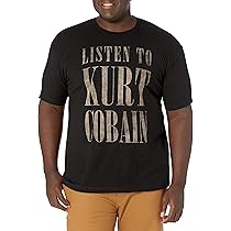 Amazon.com: FEA Men's Kurt Cobain Listen To Kurt Cobain Slim Fit