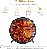Yaheetech Fire Pit Portable Folding Firepit with Grill 54 cm Dia Black view 7