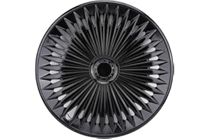 ciciglow 17 Inch Universal Fit Stylish Hubcaps, SnapOn Wheel Covers, Wearproof ABS, Set of 4, Ideal for Car Enthusiasts (Blac