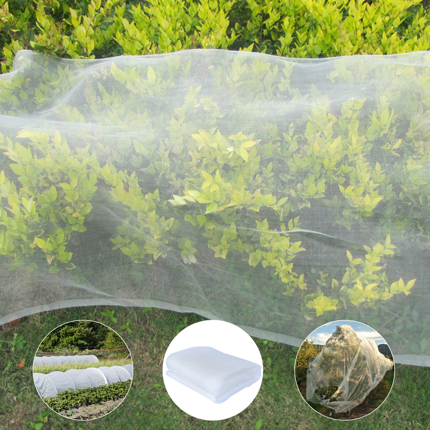 Garden Insect Netting 3x6m Fine Mesh Plants Protect Netting, Barrier Anti Bird Butterfly for Vegetable Fruits Flowers Crops Protection