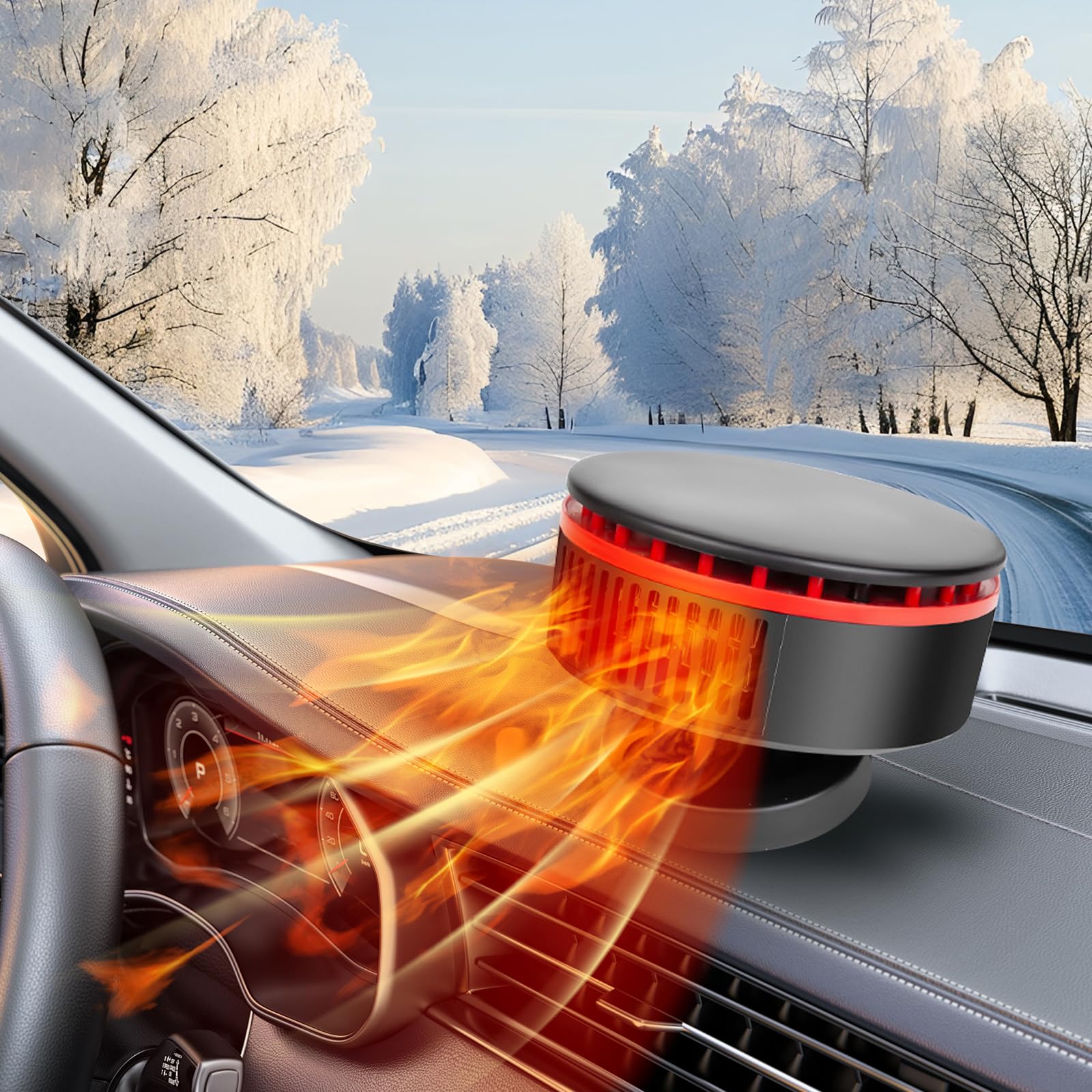 Photo 1 of Car Heater Windshield Defroster and Defogger,12V Car Heaters for Vehicle,Portable Defrost Device Car Demister That Plugs into Cigarette Lighter for Car (N216)