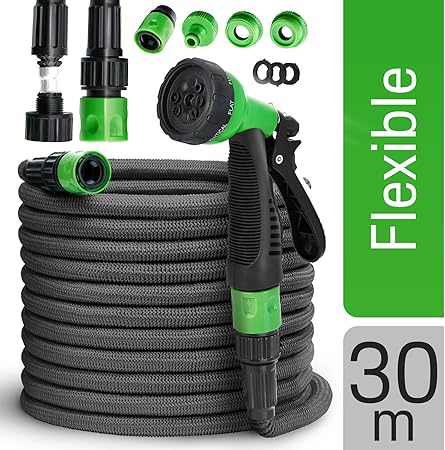 Tillvex Flexibler Gartenschlauch 30m Schwarz Testurteil Sehr Gut Black Edition Flexischlauch Verbesserte Version 2019 Verstarktem Gewebe Inkl Zubehor Dehnbarer Wasserschlauch Amazon De Garten